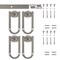 Quiet Glide Soft Close 60" Satin Nickel Horseshoe Min Double Barn Door Hardware NT.1310.08.SN-60-2-SC - alternate 1